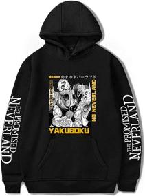 img 4 attached to 🔍 Optimized Search: Season 2 Hoodie | The Promised Neverland | Unisex Warm Polyester Hooded Sweatshirt (2D Printed & Loose Fit)