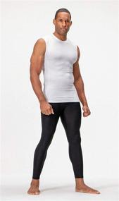 img 3 attached to 👕 Pack of 2-3 Men's Sleeveless Athletic Compression Shirts - DEVOPS