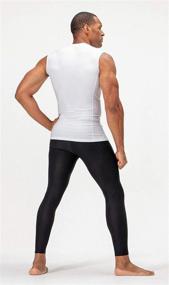 img 2 attached to 👕 Pack of 2-3 Men's Sleeveless Athletic Compression Shirts - DEVOPS