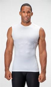 img 1 attached to 👕 Pack of 2-3 Men's Sleeveless Athletic Compression Shirts - DEVOPS