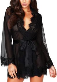 img 4 attached to RSLOVE Nightgown Kimono Babydoll Lingerie Women's Clothing in Lingerie, Sleep & Lounge