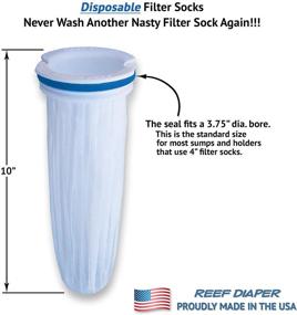 img 1 attached to 🧻 Reef Diaper Disposable Filter Socks - Freshwater and Saltwater Compatible, Replacing Standard 4" Felt Socks - Starter Kit with 2 Flange Assemblies & 10 Filter Elements