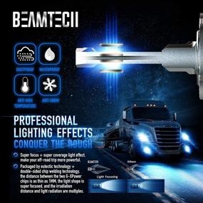 img 2 attached to 🔦 BEAMTECH H13 LED Bulbs: High Power 14000LM 9008 G-XP Chips 110W 6500K Xenon White Conversion Kits - 360° Lighting Plug N Play Halogen Replacement