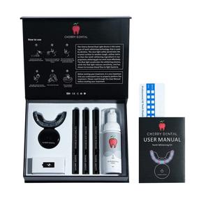 img 4 attached to 🍒 Cherry Dental Professional Home Teeth Whitening Kit: US Dentists' Designed, 100+ Treatments, Safer than Whitening Strips, 32X LED Red/Blue Light, Snow Whitening Pens, Safe for Sensitive Teeth