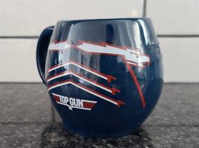 img 2 attached to 🪖 Silver Buffalo Top Gun Maverick Helmet Ceramic Mug - 3D Sculpted, 20-Ounces - Black, Blue, Red: A Collectible Delight!