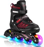 🛼 caroma led inline skates for women with 8 light-up wheels | outdoor roller skates | adjustable sizes for kids, women, and men логотип