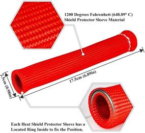img 2 attached to 🔥 Защита термоэкраном для свечей зажигания AeroBon Engine на 1600° и разделитель проводов в ярко-красном цвете, подходит для диаметров 6мм, 7мм, 8мм, 9мм.