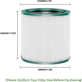 img 1 attached to 🌬️ isinlive Replacement Filter for Dyson Pure Cool TP02 TP01 TP03 BP01 - 1 Pack, Part no 968126-03