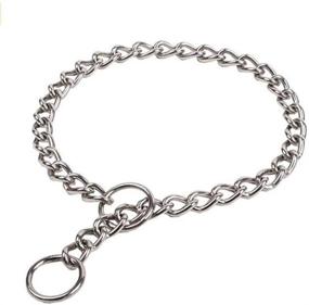 img 3 attached to 🐶 3-Piece Set of Stainless Steel Heavy Chain Dog Training Choke Collars for Growing Dogs - QKAIFRYSUG