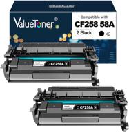 🖨️ valuetoner 58a cf258a compatible toner cartridge replacement - laserjet pro m404/m428 (black 2-pack) logo