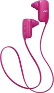 🎧 jvc gumy wireless earbud headphones - ipx2 sweat proof, 7-hour battery, nozzle fit earpiece for secure pink fit - haf250btp logo