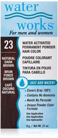 img 4 attached to 🌊 Water Works: Permanent Water Activated Hair Color for Men and Women in Natural Dark Brown Shade 23