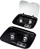 black suburban 3084a 🔥 cooktop cover with 2 burners logo