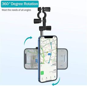 img 1 attached to 🚗 360° Rotating Car Phone Holder Kit - Convenient and Stylish Phone Mount Accessories for Cars (White+White)