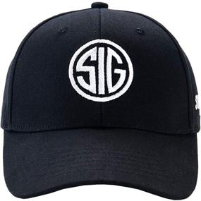 img 3 attached to 🧢 Scisuittech Adjustable Outdoor Logo Baseball Hat, 100% Cotton, for Men and Women - Black