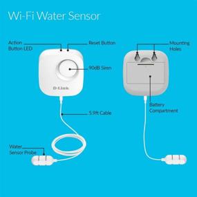 img 1 attached to 💧 D-Link Wi-Fi Water Leak Sensor and Alarm - Battery Powered, App Notifications, No Hub Required (DCH-S161-US)
