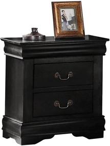 img 3 attached to 🌙 ACME Furniture Louis Philippe 23733 Nightstand, Black, Size: One