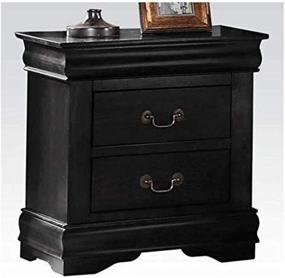 img 4 attached to 🌙 ACME Furniture Louis Philippe 23733 Nightstand, Black, Size: One