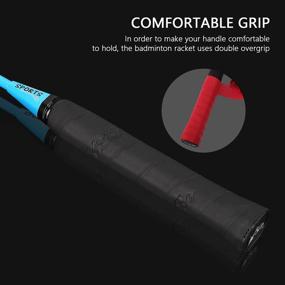 img 1 attached to 🏸 Fostoy Carbon Fiber Badminton Racquets Set for Adults and Children - Lightweight Badminton Rackets with 3 Shuttlecocks, Overgrips, and Carry Bag