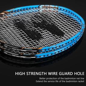 img 2 attached to 🏸 Fostoy Carbon Fiber Badminton Racquets Set for Adults and Children - Lightweight Badminton Rackets with 3 Shuttlecocks, Overgrips, and Carry Bag