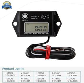 img 3 attached to 🔄 Resettable Hour Meter RPM Counter - FOUNDOWN-026 Inductive Tachometer for Snowmobile Skis, Motor Bike, Go Kart, Lawn Mower, and Boat