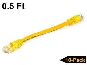 img 3 attached to IMBAPrice Cat6 RJ45 Snagless Ethernet Patch Cable In Yellow Color 0
