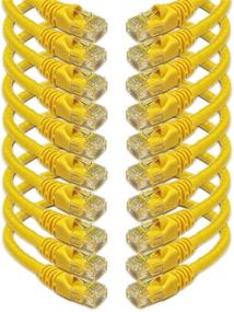 img 4 attached to IMBAPrice Cat6 RJ45 Snagless Ethernet Patch Cable In Yellow Color 0