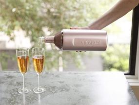 img 3 attached to 🍾 Vinglace Wine Chiller - Ultimate Portable Insulator Sleeve for Champagne and Wine bottles - Double Walled Stainless Steel and Glass Design - Ideal Gifts for Wine Lovers (Rose Gold Edition)