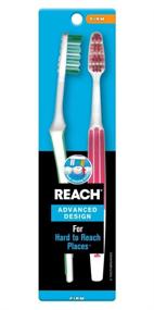 img 3 attached to 🦷 REACH Advanced Design Toothbrushes, Firm, 2-Count - Choose your Vibrant Color!