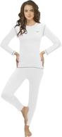 women's thermal underwear set: sleeve shirt & pants, base layer with leggings bottoms for skiing and extreme cold логотип