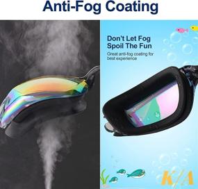 img 1 attached to 🏊 2 Pack Kids Swim Goggles - Anti-Fog, Leak Proof, Anti-UV Clear Vision Glasses for Children Age 6-14