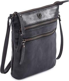 img 4 attached to COCHOA Triple Leather Womens Crossbody Women's Handbags & Wallets for Crossbody Bags