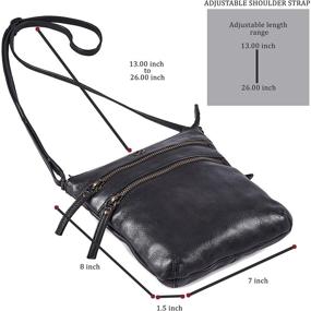 img 1 attached to COCHOA Triple Leather Womens Crossbody Women's Handbags & Wallets for Crossbody Bags