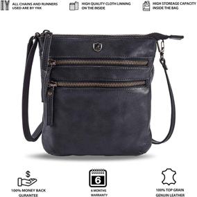 img 3 attached to COCHOA Triple Leather Womens Crossbody Women's Handbags & Wallets for Crossbody Bags