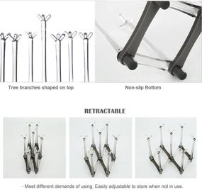 img 2 attached to 🧺 Marbrasse Retractable Cup Drying Rack: Efficient Stand for Glassware, Sports Bottles, Plastic Bags, and Mugs on Kitchen Countertop