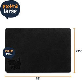 img 3 attached to 🐱 Improved Smiling Paws Pets Cat Litter Mat - BPA Free, Non-Slip - Tear & Scratch Resistant, Water Resistant, Easy to Clean Kitty Litter Catcher with Enhanced Scatter Control