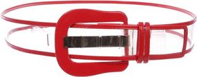 img 3 attached to 🌈 Stylish Clear Jelly Belt with Color-Trimmed Patent Leather for Women