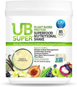 img 4 attached to 🌱 UB Super Vanilla Plant-Based Protein Superfood Shake - Vegan, Gluten Free, Non GMO, No Added Sugar - Nutrient Rich Meal Replacement and Dietary Supplement