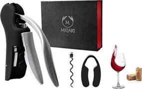 img 4 attached to 🍷 Miliari Wine Opener Set - Uncork, Enjoy and Explore Wines with a Professional Stainless Steel Vertical Lever Corkscrew, Foil Cutter, Spare Screw, and Elegant Gift Box