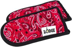 img 3 attached to 🔥 Lodge Hot Handle Holders, Bandana Design, Set of 2, Red/Black - Enhanced SEO