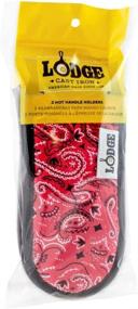 img 2 attached to 🔥 Lodge Hot Handle Holders, Bandana Design, Set of 2, Red/Black - Enhanced SEO