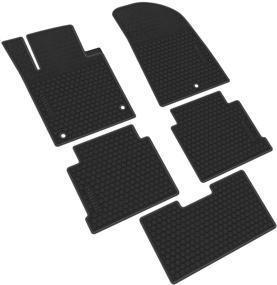 img 4 attached to 🚗 iallauto All Weather Floor Liners Replacement for Hyundai Sonata 2015-2019 - Heavy Duty Rubber Car Mats - Enhanced Vehicle Carpet - Odorless - Full Black