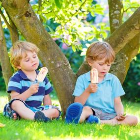 img 2 attached to Colorful Silicone Popsicle Molds - Set of 4 | Safe, Reusable & Dishwasher Friendly Ice Pop Makers for Toddlers