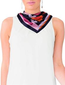 img 2 attached to 🧣 Dahlia Womens 100 Square Scarf: Stylish Women's Accessory for Scarves & Wraps