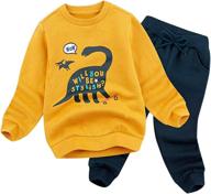 🦖 bomdeals cartoon dinosaur printed outfits: stylish boys' clothing sets logo