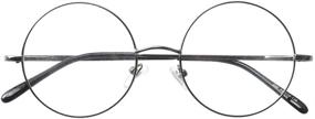 img 2 attached to 👓 SOOLALA Retro Round Reading Glasses for Men - Circle Readers with Spring Hinges (2 Pairs)