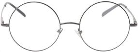 img 1 attached to 👓 SOOLALA Retro Round Reading Glasses for Men - Circle Readers with Spring Hinges (2 Pairs)