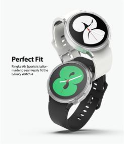 img 2 attached to Ringke Air Sports чехол для Samsung Galaxy Watch 4 40mm - тонкий, мягкий, гибкий защитный чехол из TPU с поднятым ободком для кнопок - матово-прозрачный.