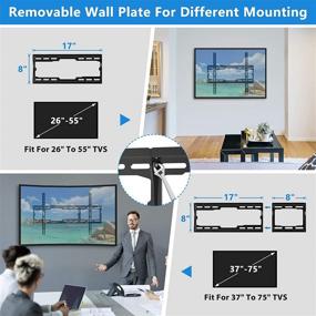 img 2 attached to 📺 Pipishell Tilt TV Wall Mount Bracket – Low Profile for 26-75 Inch TVs, Fits 16-24 Inch Wood Studs, VESA 600x400mm, Holds up to 132lbs