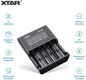 img 1 attached to 🔋 XTAR VC4S 4 Bay Smart Charger: Fast-Charging 18650 Universal Rechargeable Battery Charger for Lithium 14500, 16340, 18650, 21700, 26650 & Ni-MH AA AAA - Includes 18W Quick Adapter